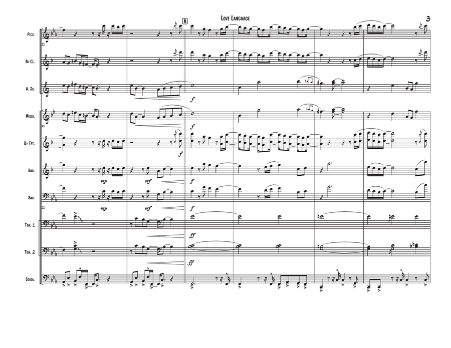 Love Language Love Language Marching Band scores gallery preview page 3