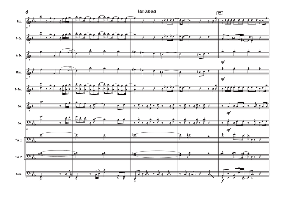 Love Language Love Language Marching Band scores gallery preview page 4