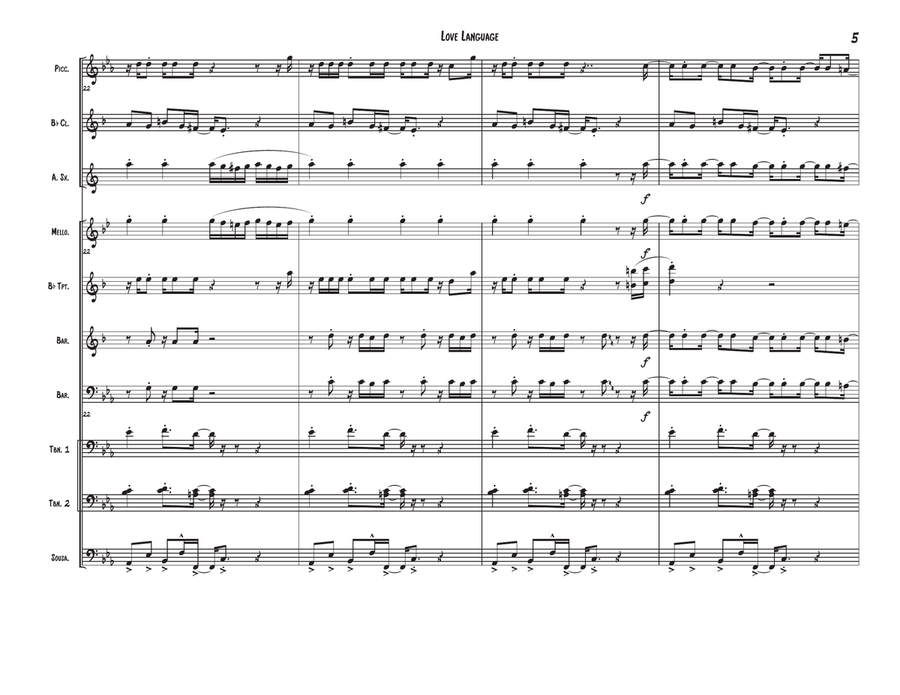 Love Language Love Language Marching Band scores gallery preview page 5
