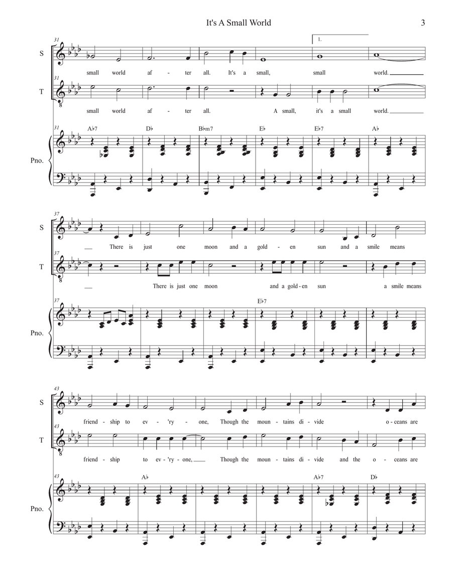 It's A Small World It's A Small World 2-Part scores gallery preview page 3