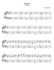 Canon for piano