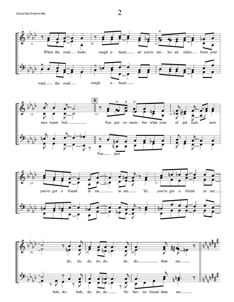 You've Got A Friend In Me SSAA scores gallery preview page 2