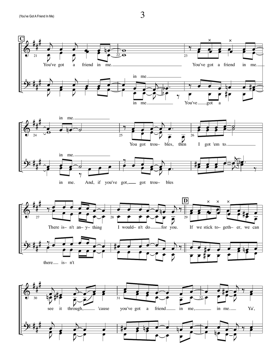 You've Got A Friend In Me SSAA scores gallery preview page 3