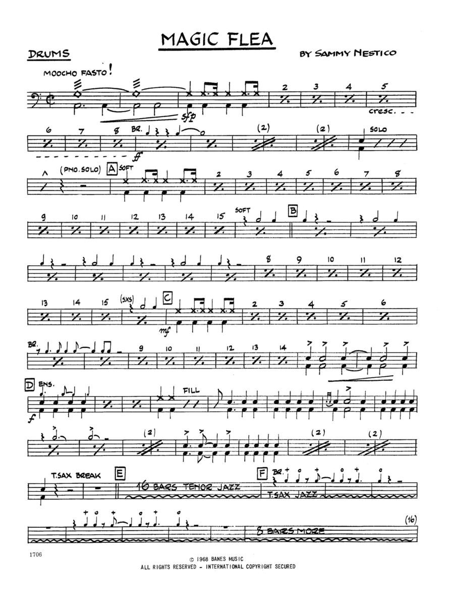 Magic Flea - Drum Set Jazz Ensemble scores gallery preview page 1