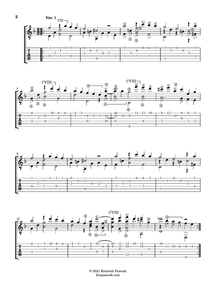 Sarabande by Handel (for Solo Guitar) Sarabande by Handel (for Solo Guitar) Acoustic Guitar scores gallery preview page 4