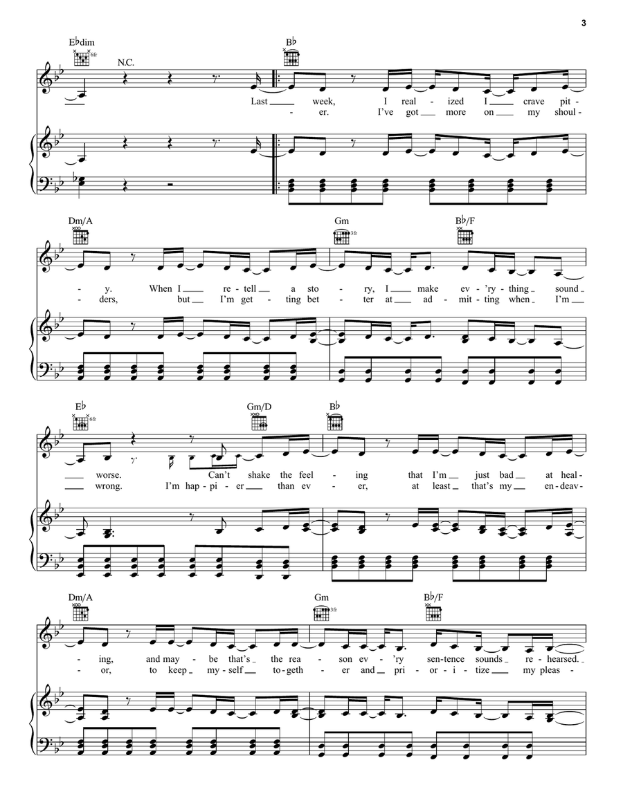 Getting Older Getting Older Piano, Vocal, Guitar scores gallery preview page 3