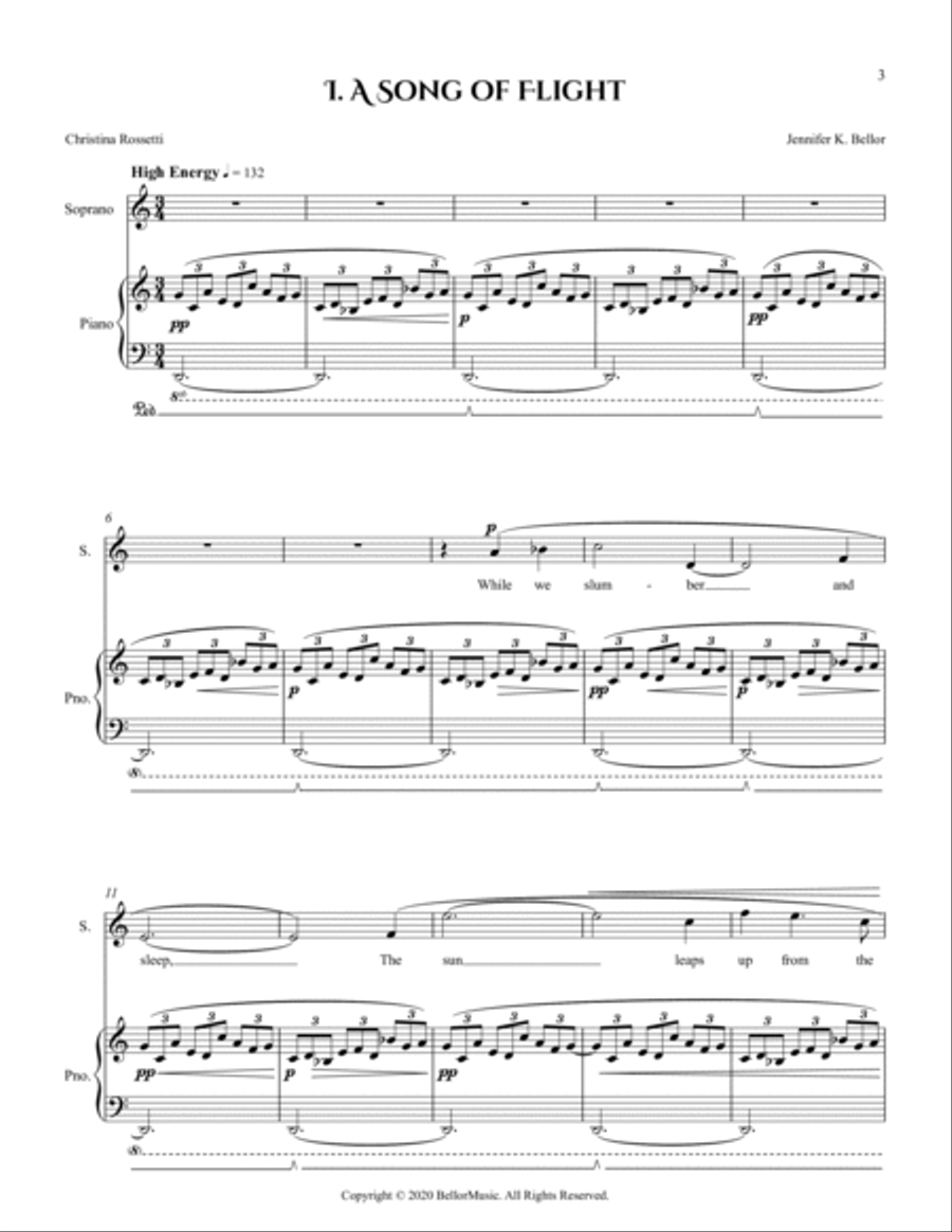 A Smile and a Sigh - song cycle for soprano(s) and piano Chamber Music scores gallery preview page 3