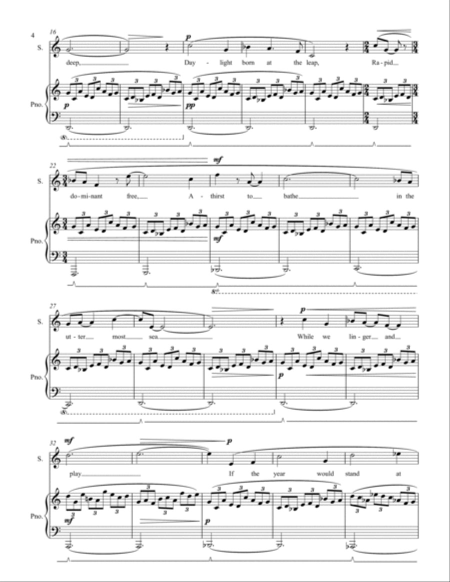 A Smile and a Sigh - song cycle for soprano(s) and piano Chamber Music scores gallery preview page 4
