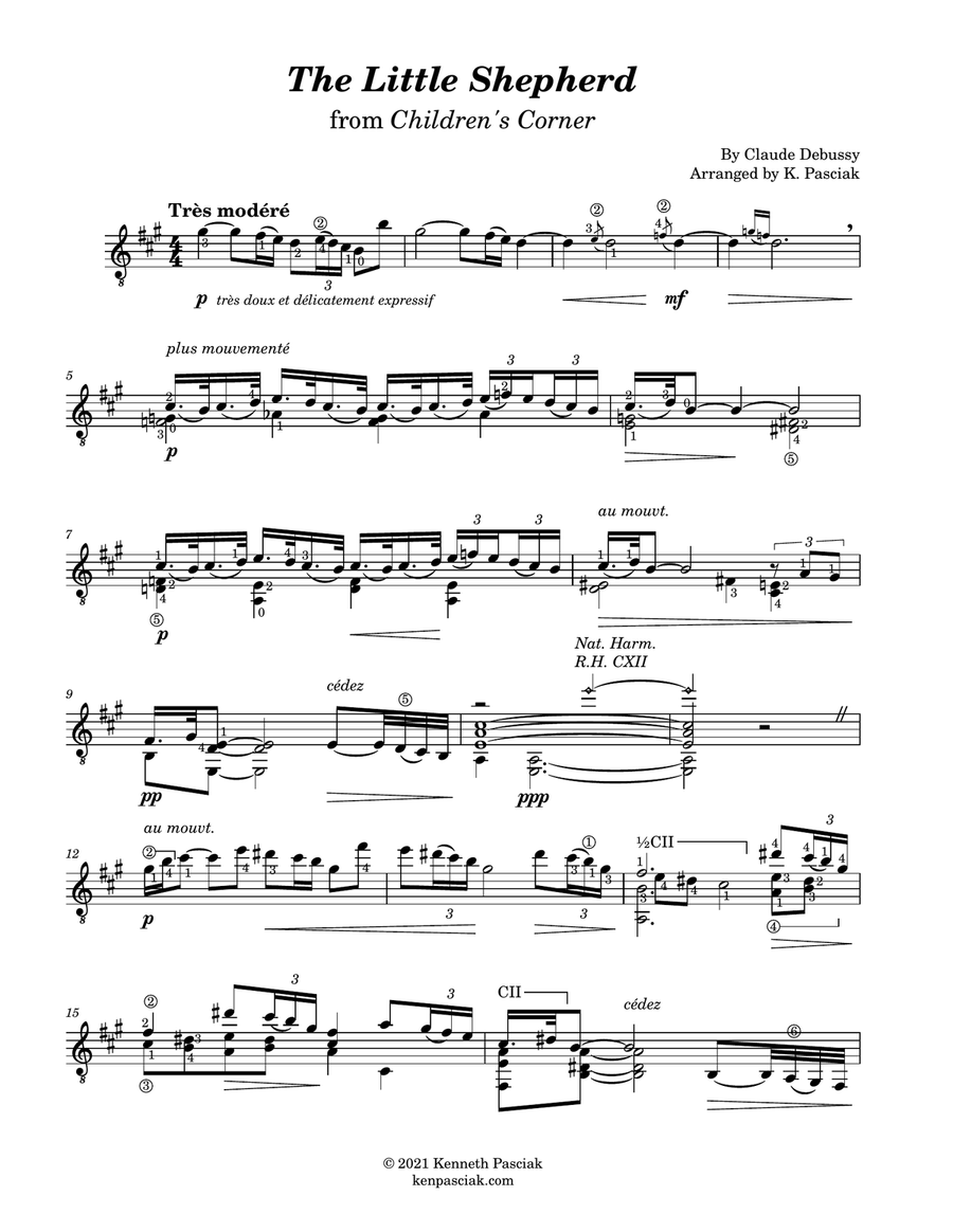 Debussy (Selected Works for Solo Guitar) Acoustic Guitar scores gallery preview page 4