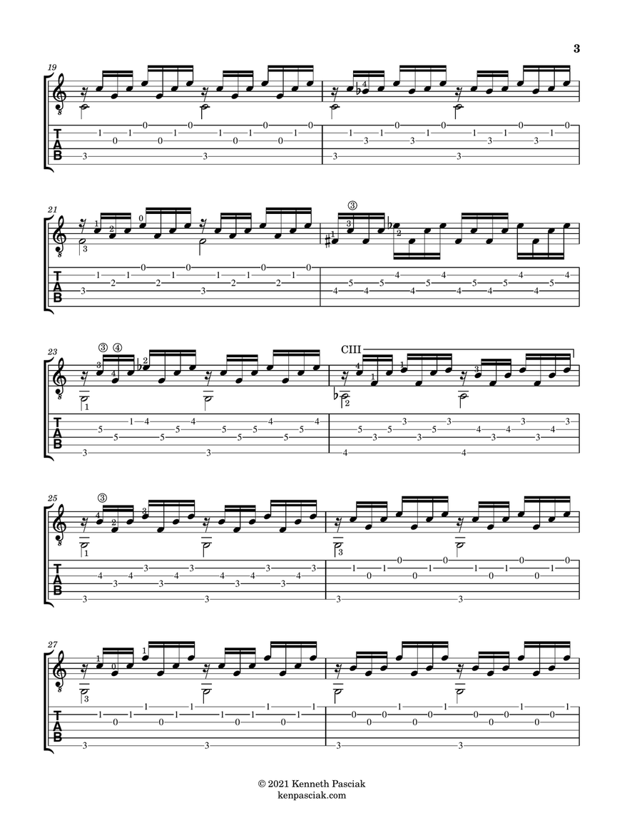 Prelude in C Major (BWV 846) (for Solo Guitar) Chamber Music scores gallery preview page 5