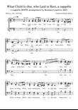 What Child Is This, a cappella, SSATB
