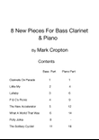 8 New Pieces for Bass Clarinet and Piano by Mark Cropton