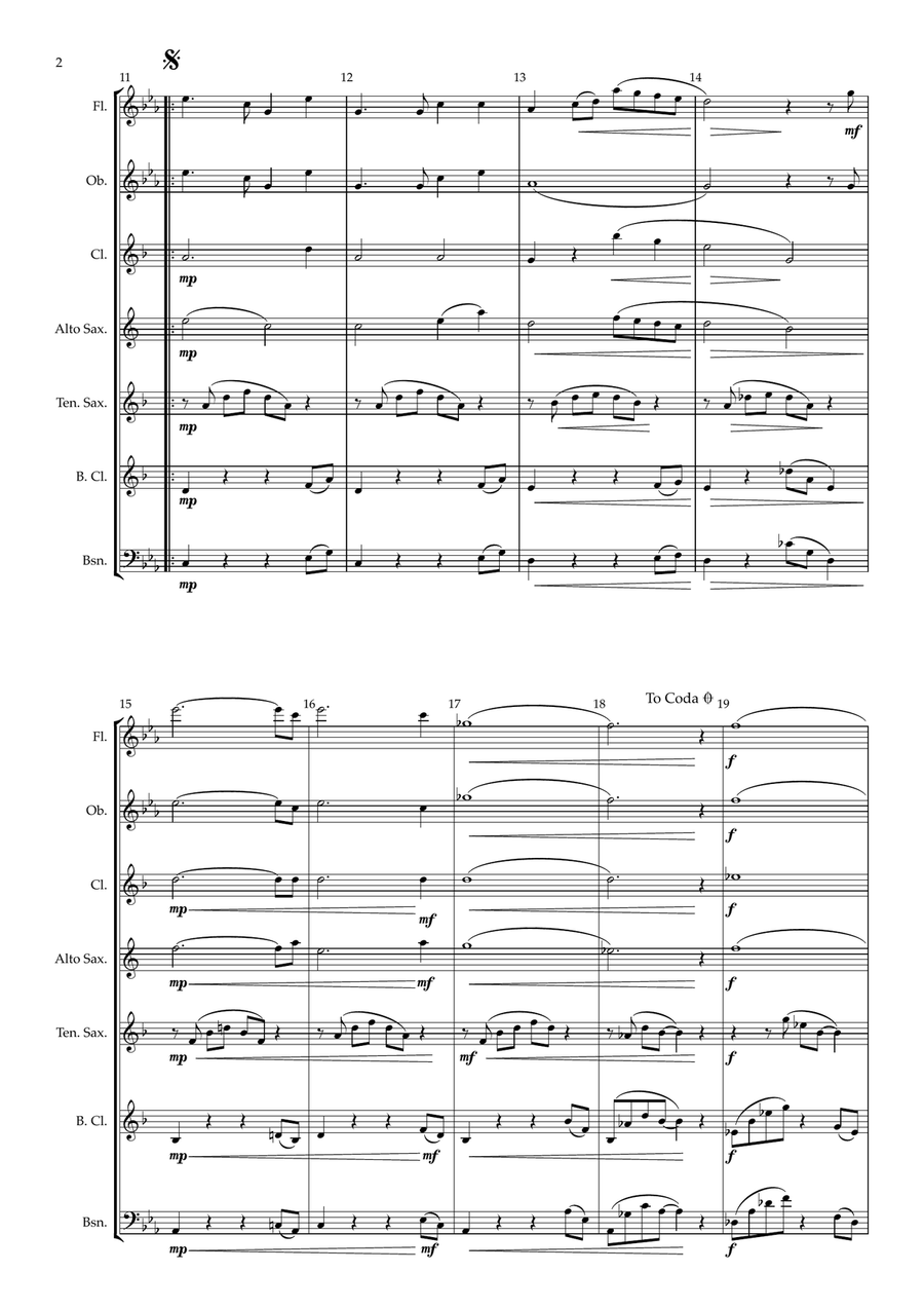 Because Because Woodwind Ensemble scores gallery preview page 2