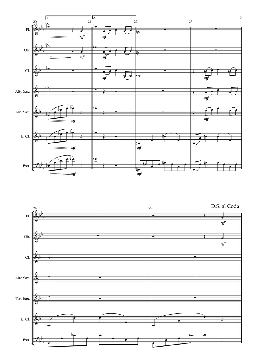 Because Because Woodwind Ensemble scores gallery preview page 3