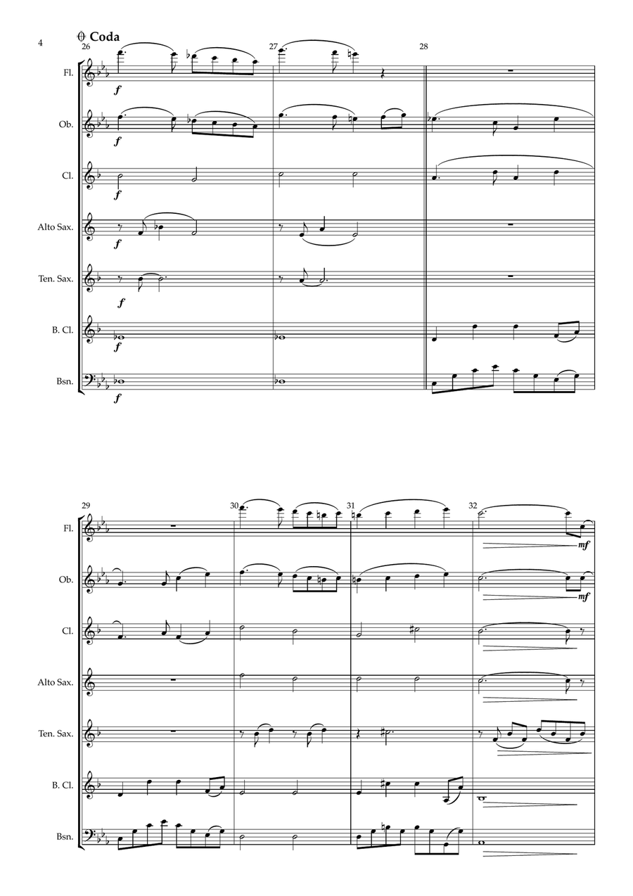 Because Because Woodwind Ensemble scores gallery preview page 4