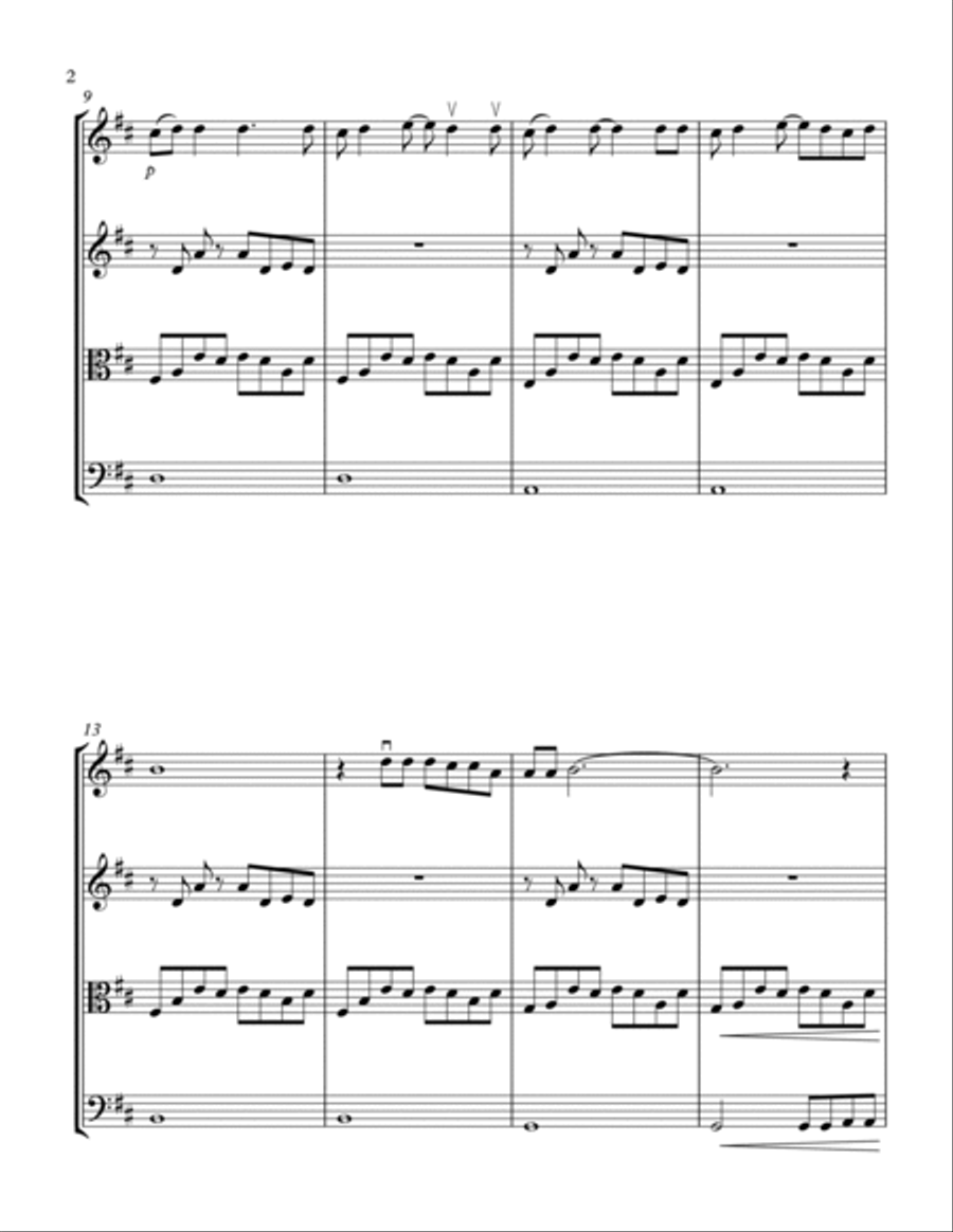 Love Story String Quartet scores gallery preview page 2