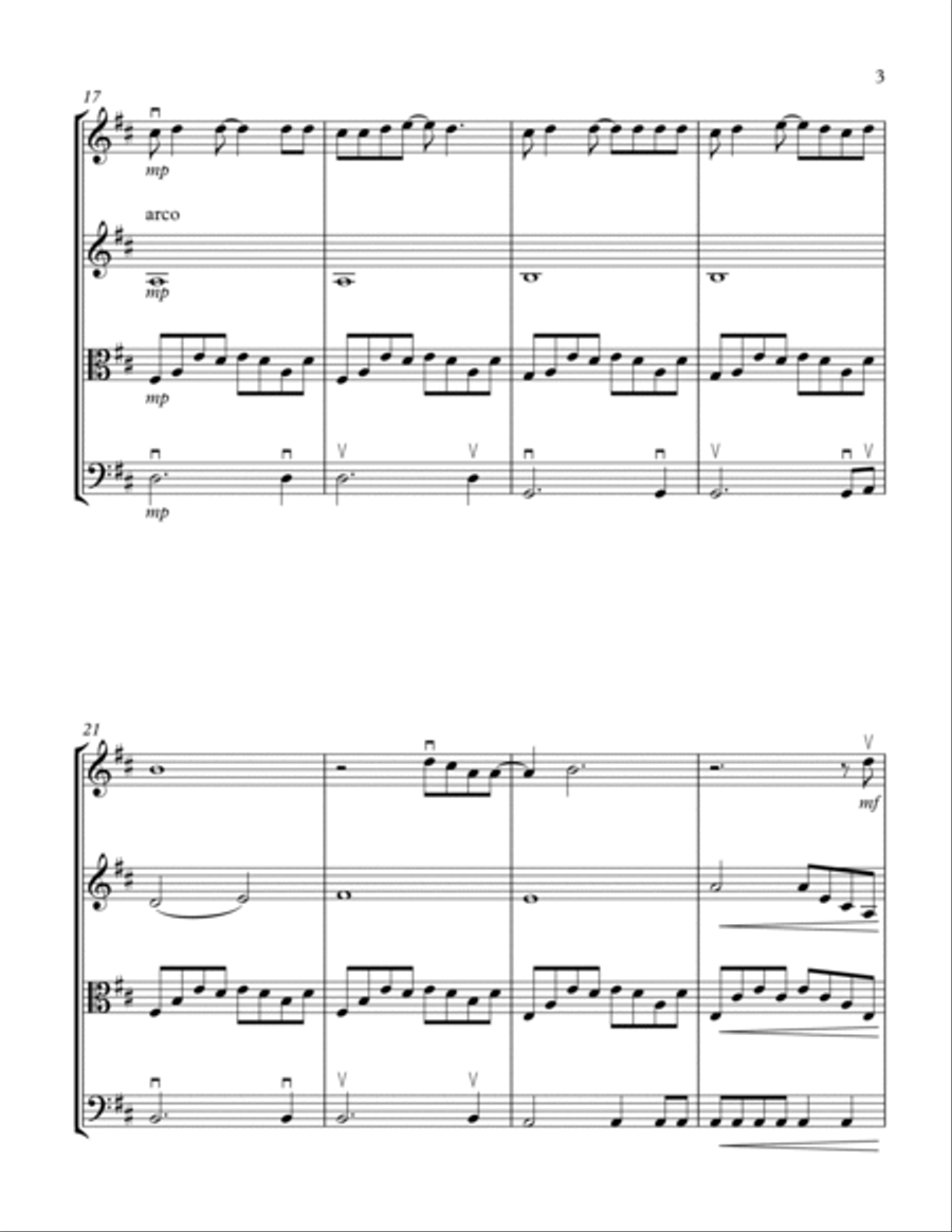 Love Story String Quartet scores gallery preview page 3