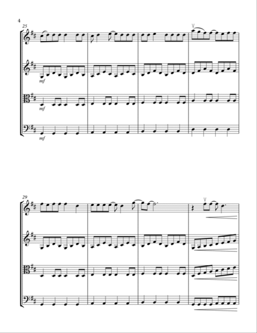 Love Story String Quartet scores gallery preview page 4