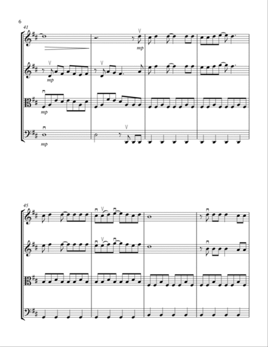 Love Story String Quartet scores gallery preview page 6