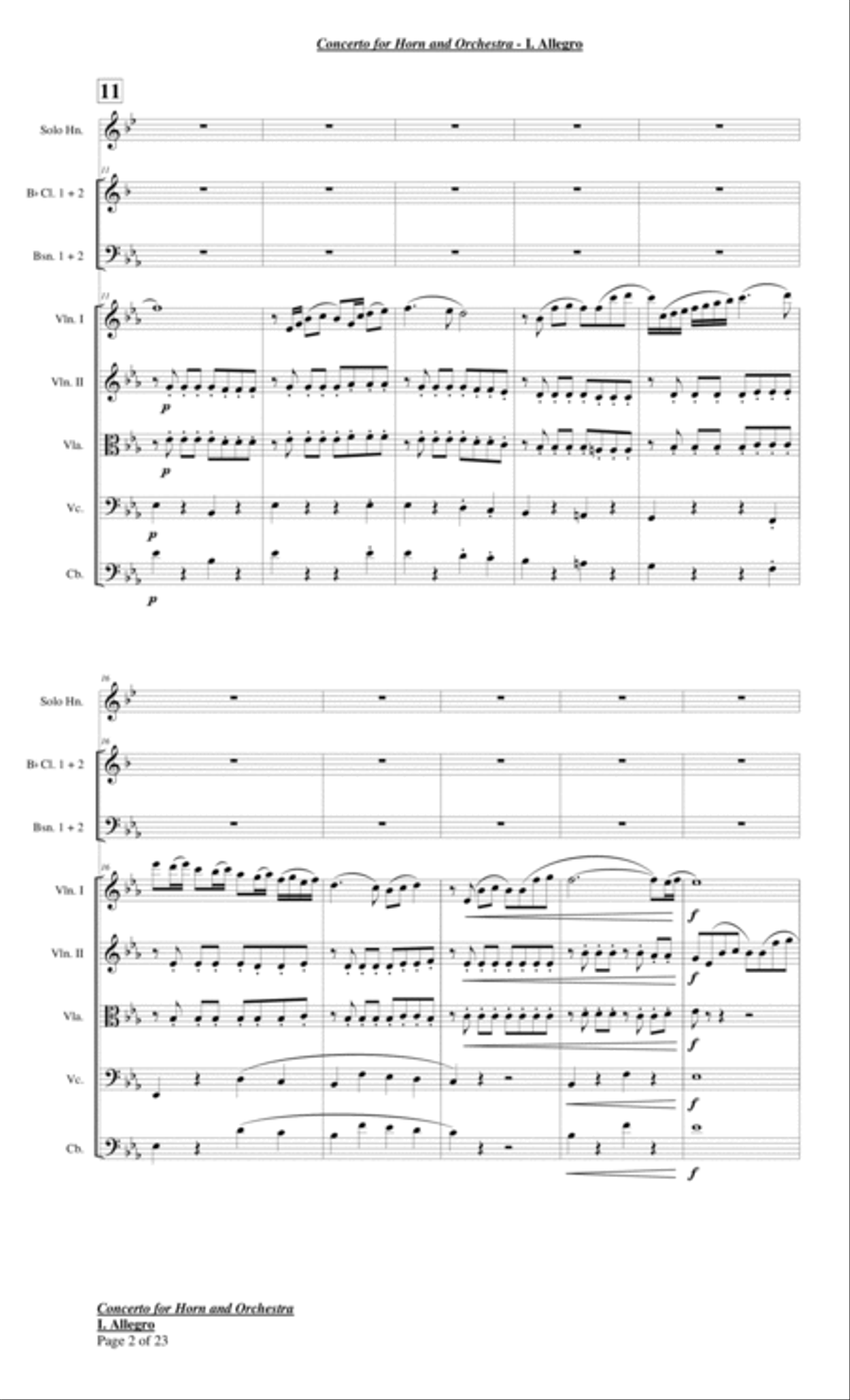 Concerto for Horn and Orchestra Full Orchestra scores gallery preview page 4