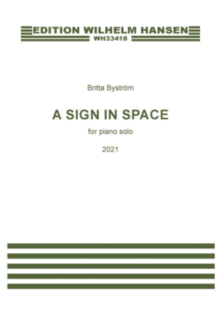 A Sign in Space A Sign in Space Piano scores gallery preview page 1