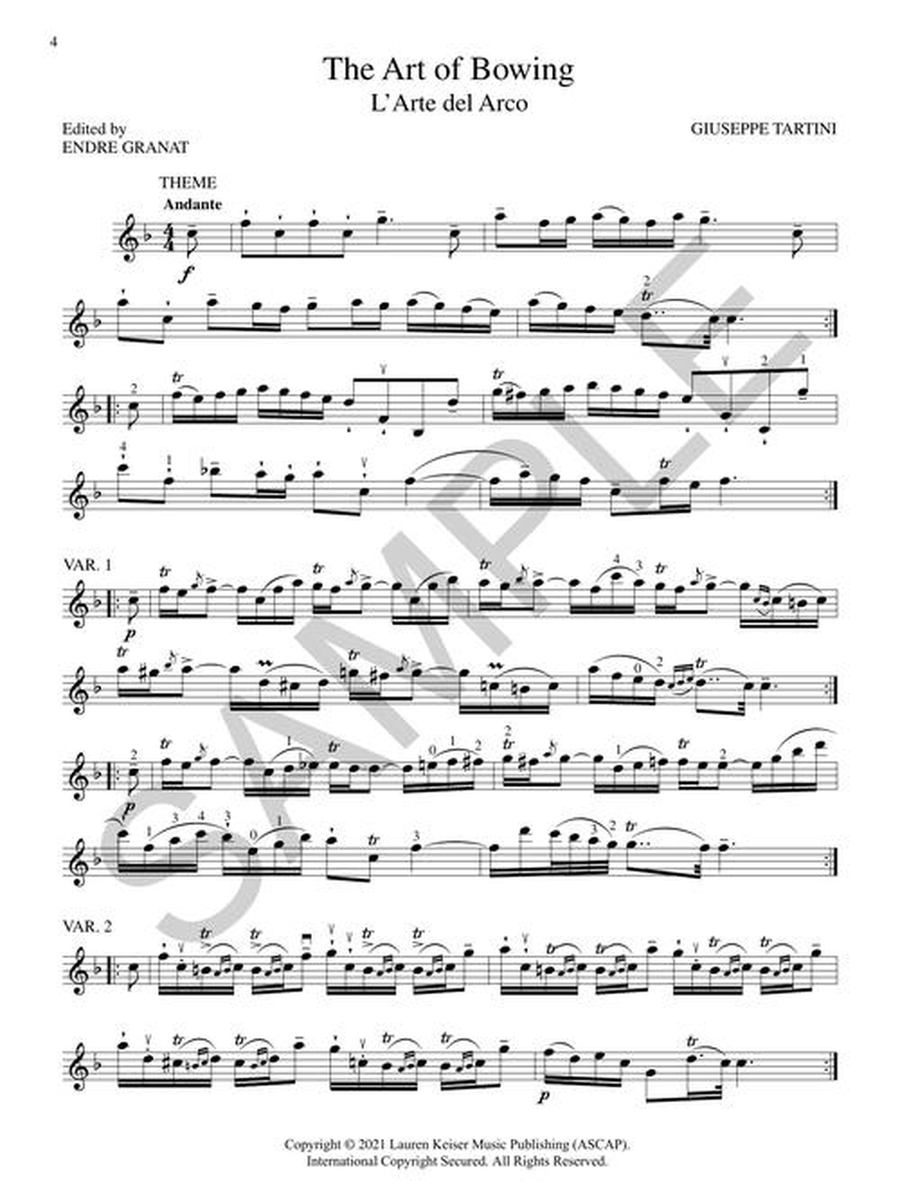 The Art of Bowing: Variations on a Theme of Corelli Violin Solo scores gallery preview page 5