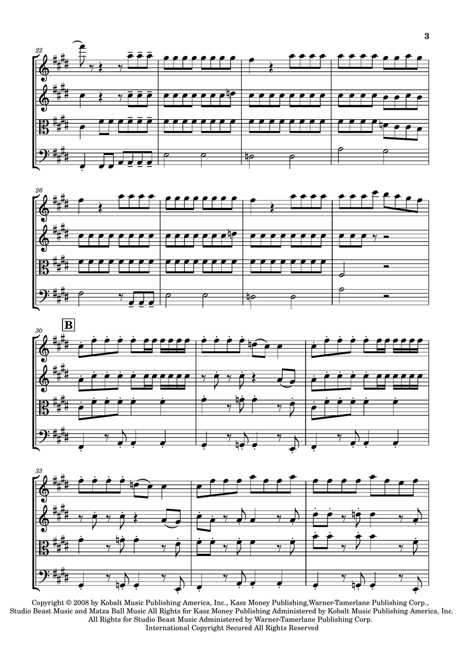 Circus Circus String Quartet scores gallery preview page 3