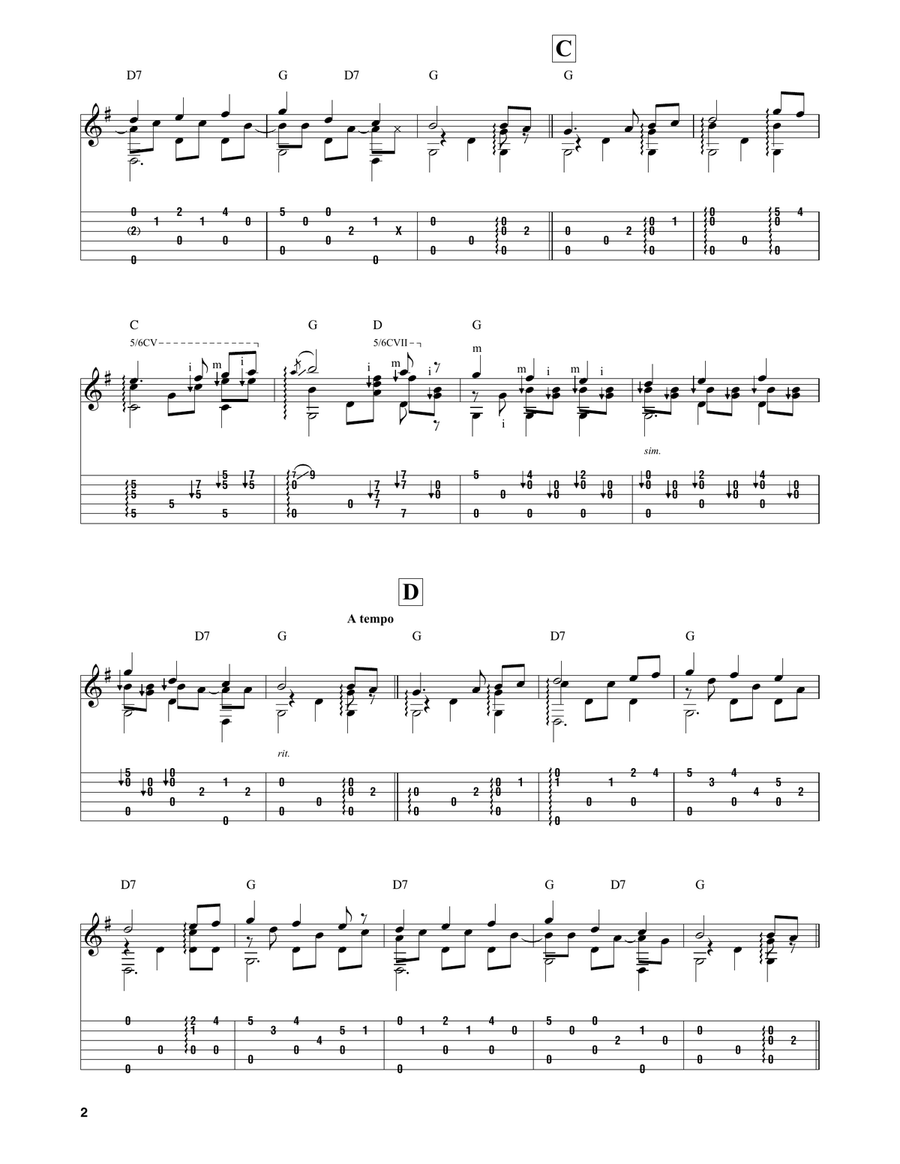 The First Noel The First Noel Guitar Tablature scores gallery preview page 2