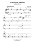 Piano Concerto in A Minor (opening theme) - easy piano