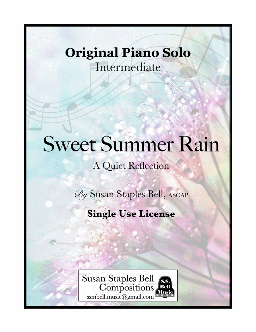 Sweet Summer Rain, a Quiet Reflection Piano Solo scores gallery preview page 1