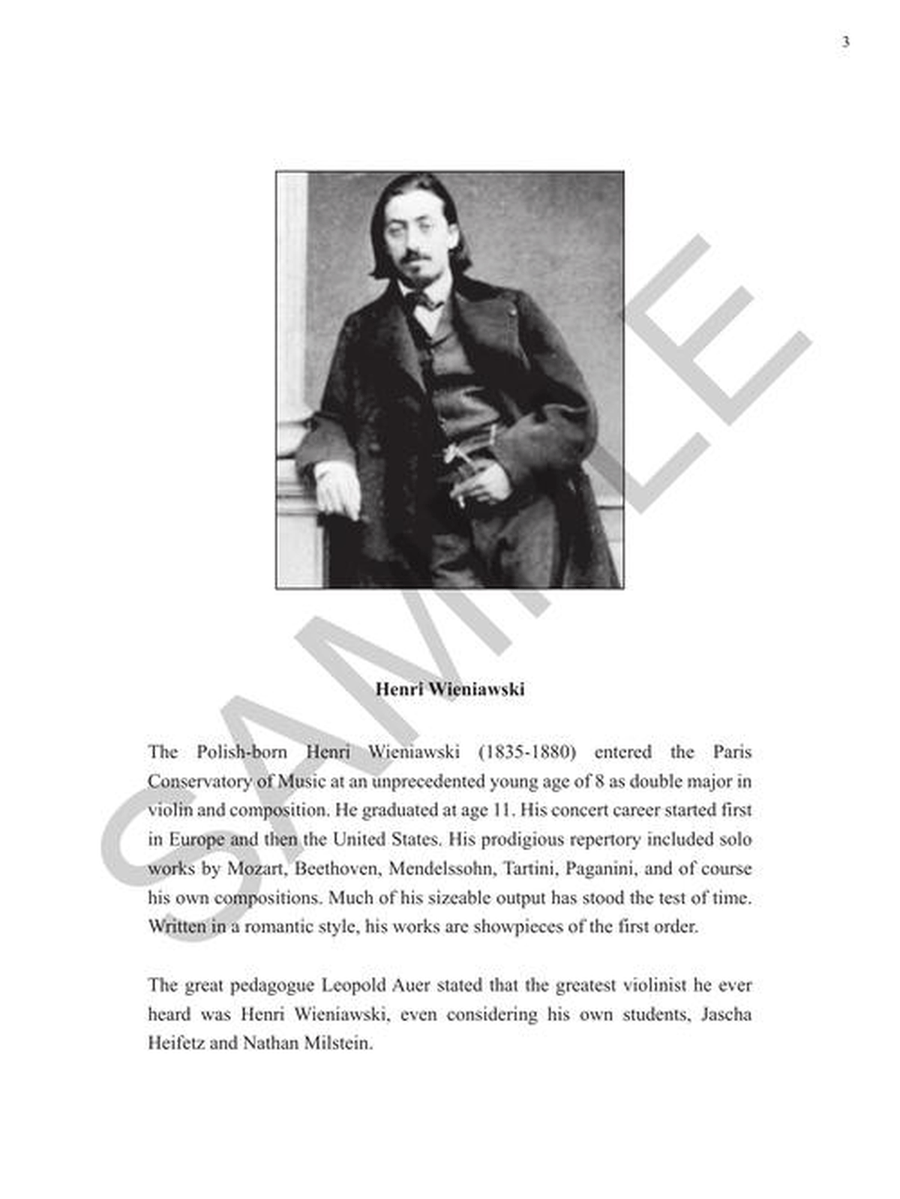 Two Pieces – Capriccio-Valse, Op. 7 & Variations, Op. 15 Violin Solo scores gallery preview page 4