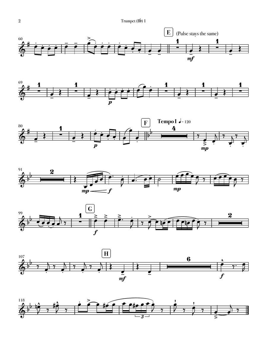 Brahms Hungarian Dance No. 5 for Brass Quintet Brass Quintet scores gallery preview page 3