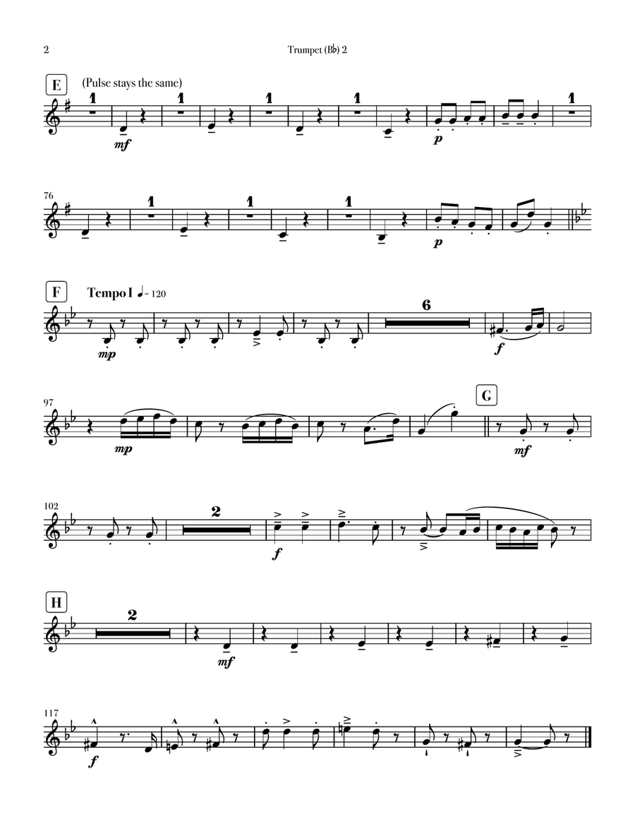 Brahms Hungarian Dance No. 5 for Brass Quintet Brass Quintet scores gallery preview page 5