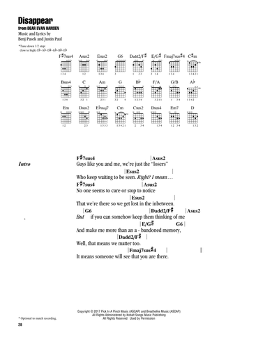 Disappear (from Dear Evan Hansen)