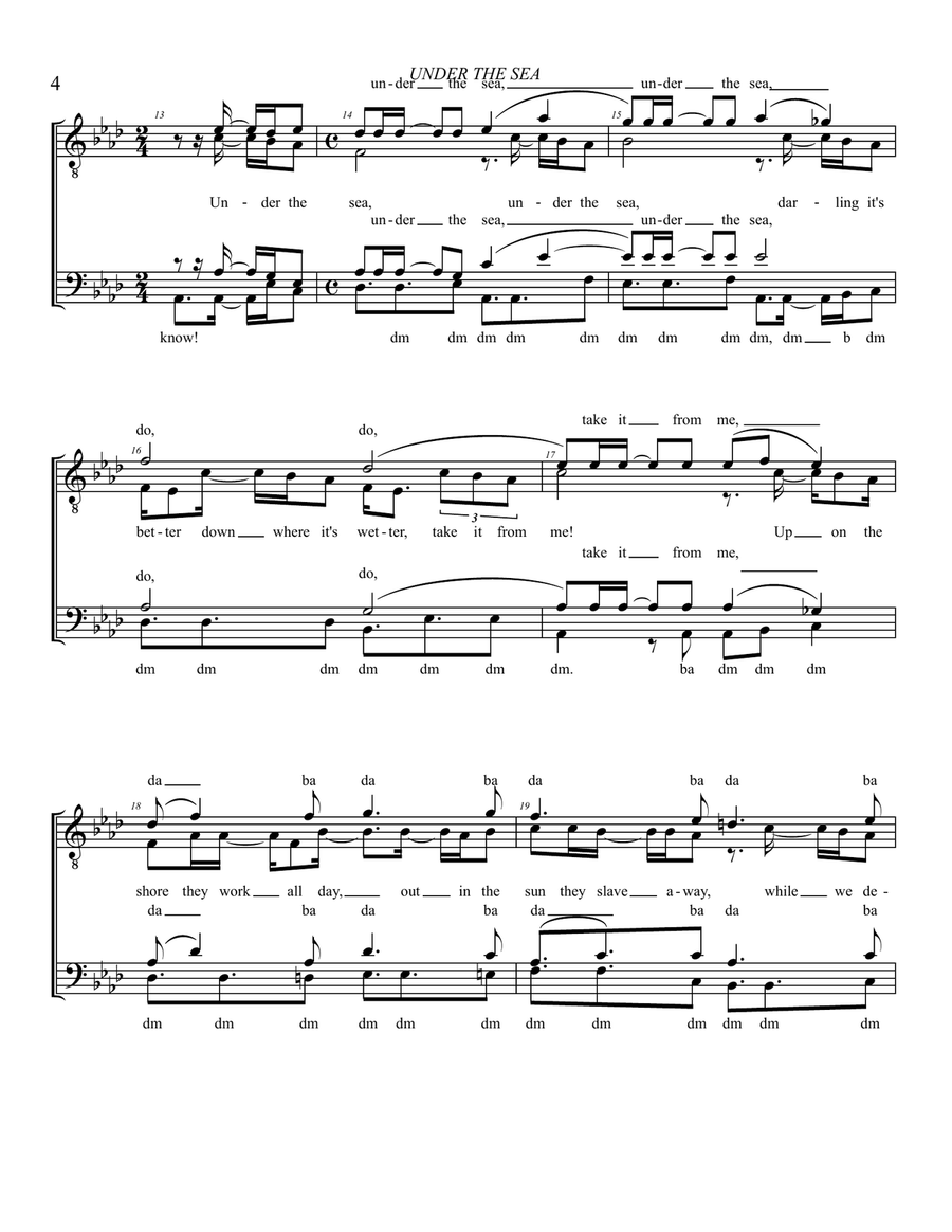 Under The Sea Under The Sea TTBB scores gallery preview page 4