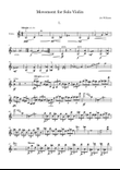Movement for Solo Violin