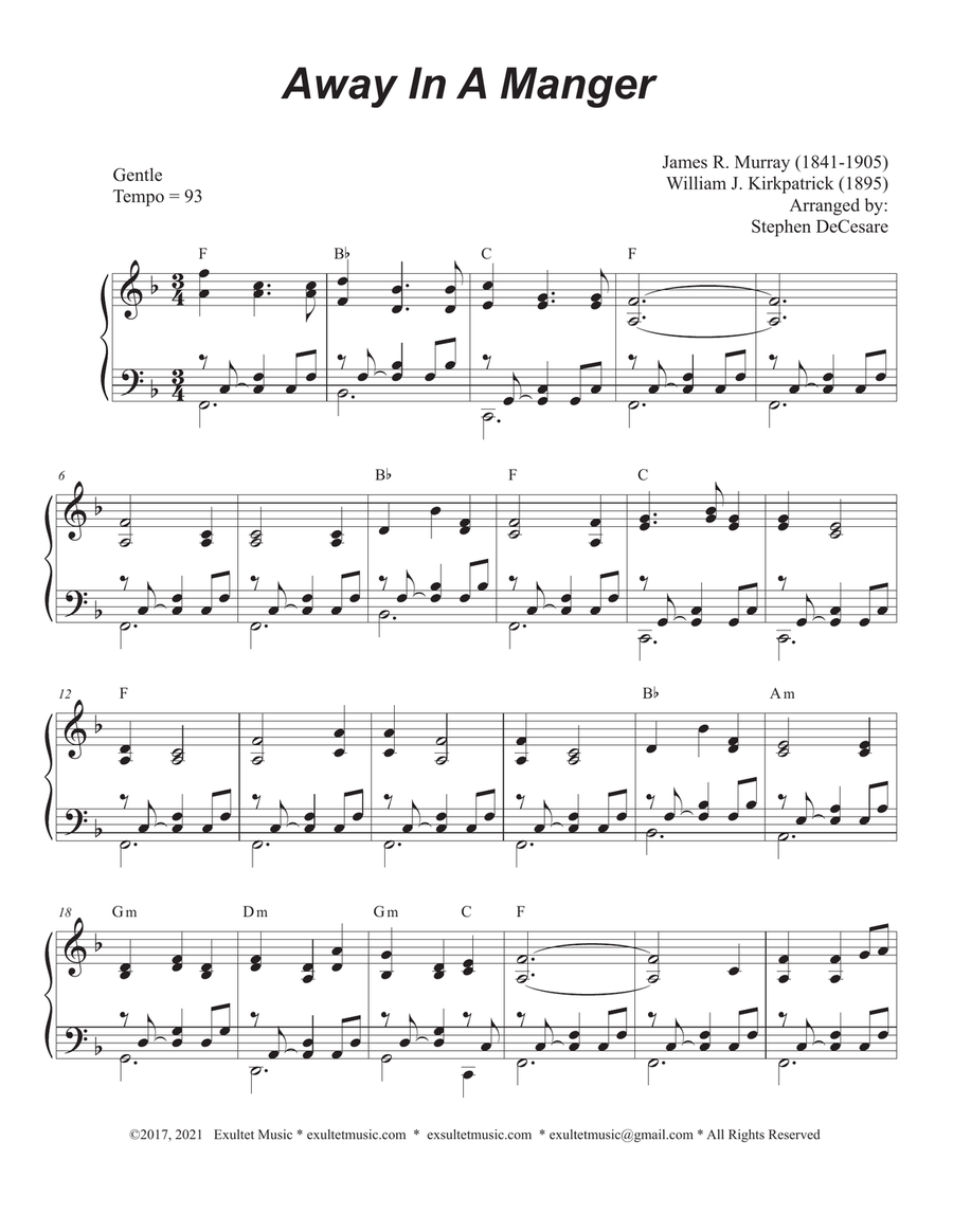 Away In A Manger (Soprano Saxophone and Piano) Soprano Saxophone scores gallery preview page 5