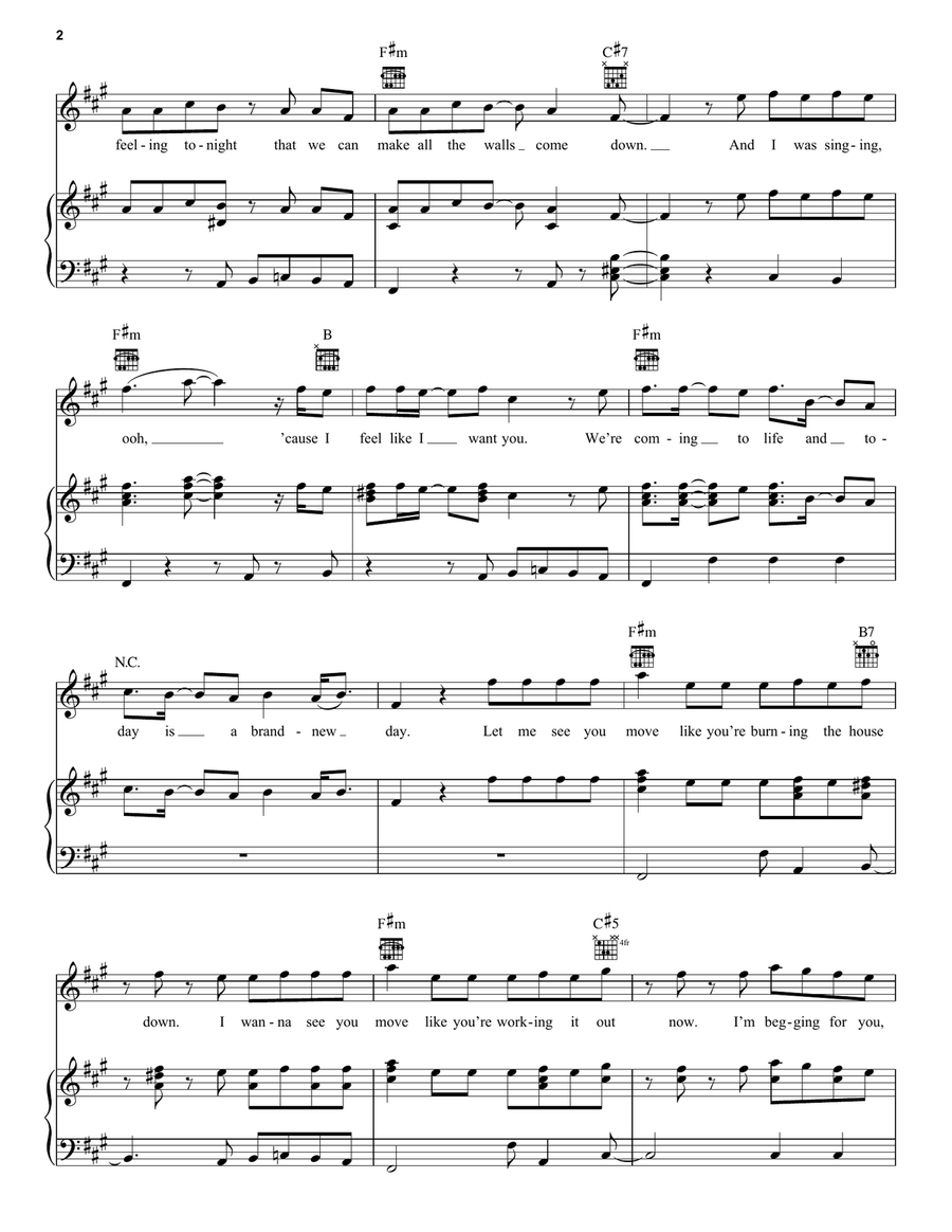 Move Move Piano, Vocal, Guitar scores gallery preview page 2