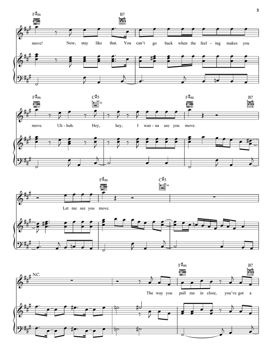 Move Move Piano, Vocal, Guitar scores gallery preview page 3