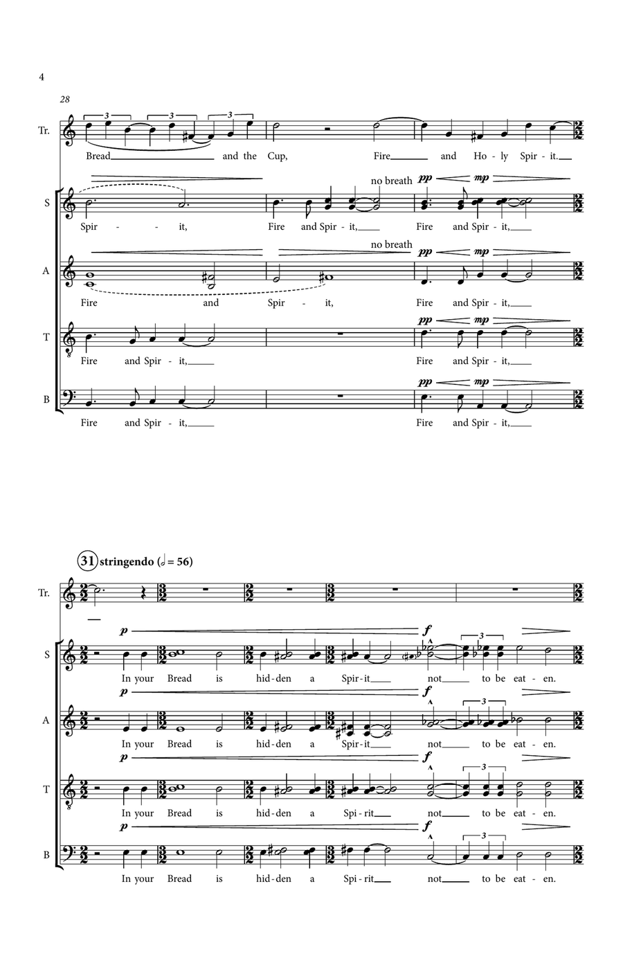 A Song Of Ephrem The Syrian 4-Part scores gallery preview page 4