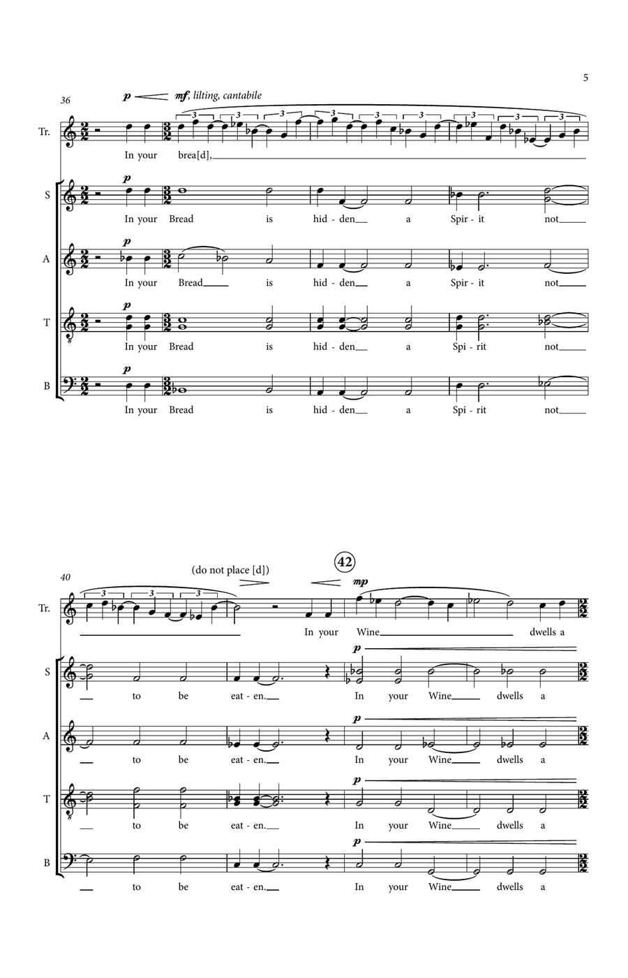 A Song Of Ephrem The Syrian 4-Part scores gallery preview page 5