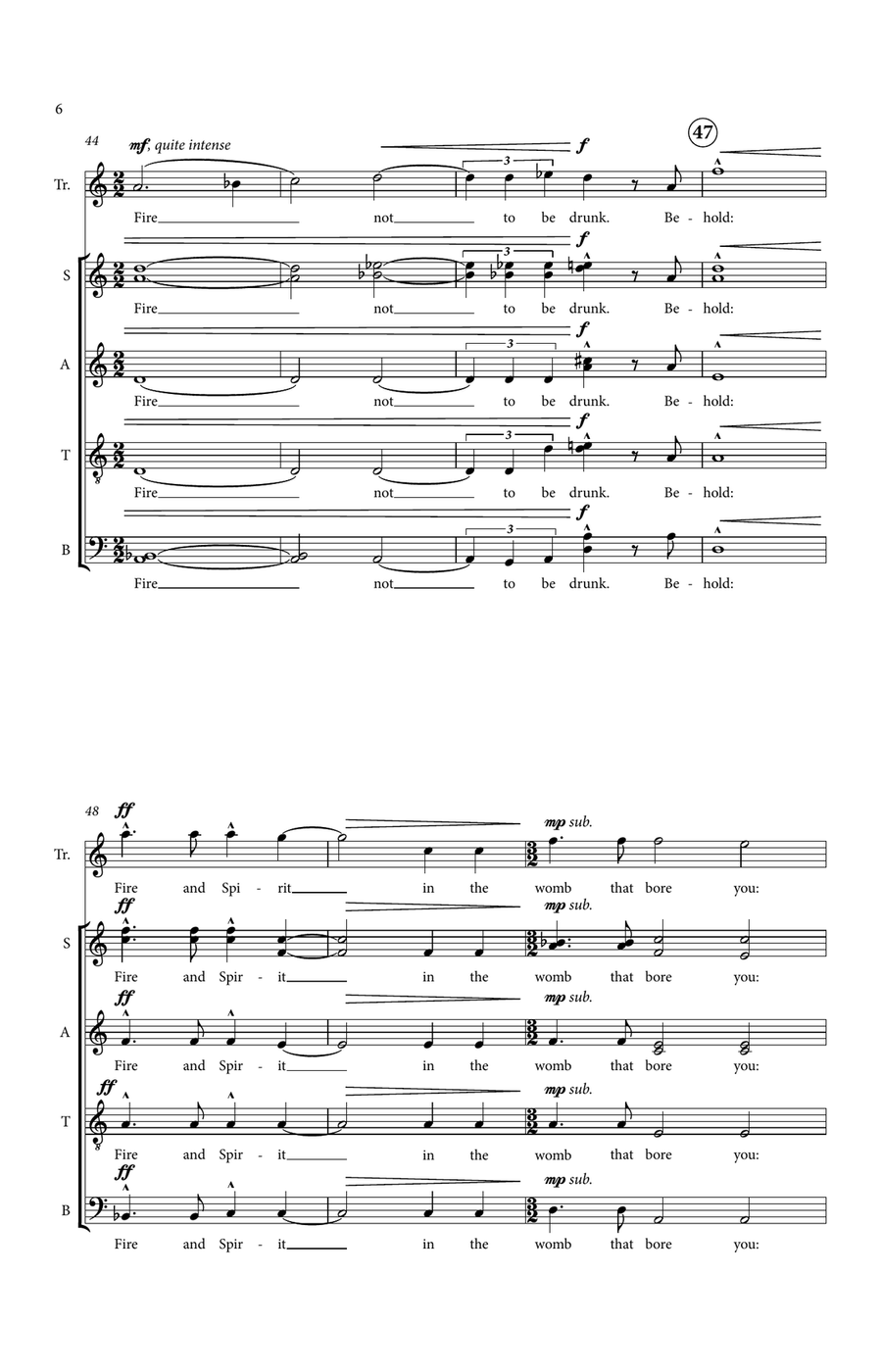 A Song Of Ephrem The Syrian 4-Part scores gallery preview page 6