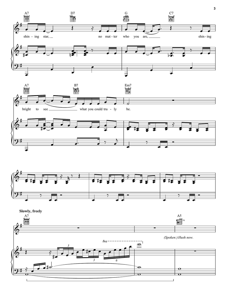 Shining Star (from the Amazon Original Movie Cinderella) Piano, Vocal, Guitar scores gallery preview page 3
