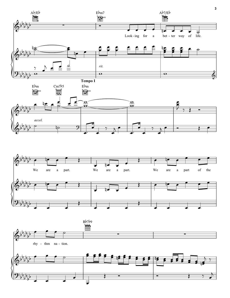 Rhythm Nation / You Gotta Be (from the Amazon Original Movie Cinderella) Piano, Vocal, Guitar scores gallery preview page 3
