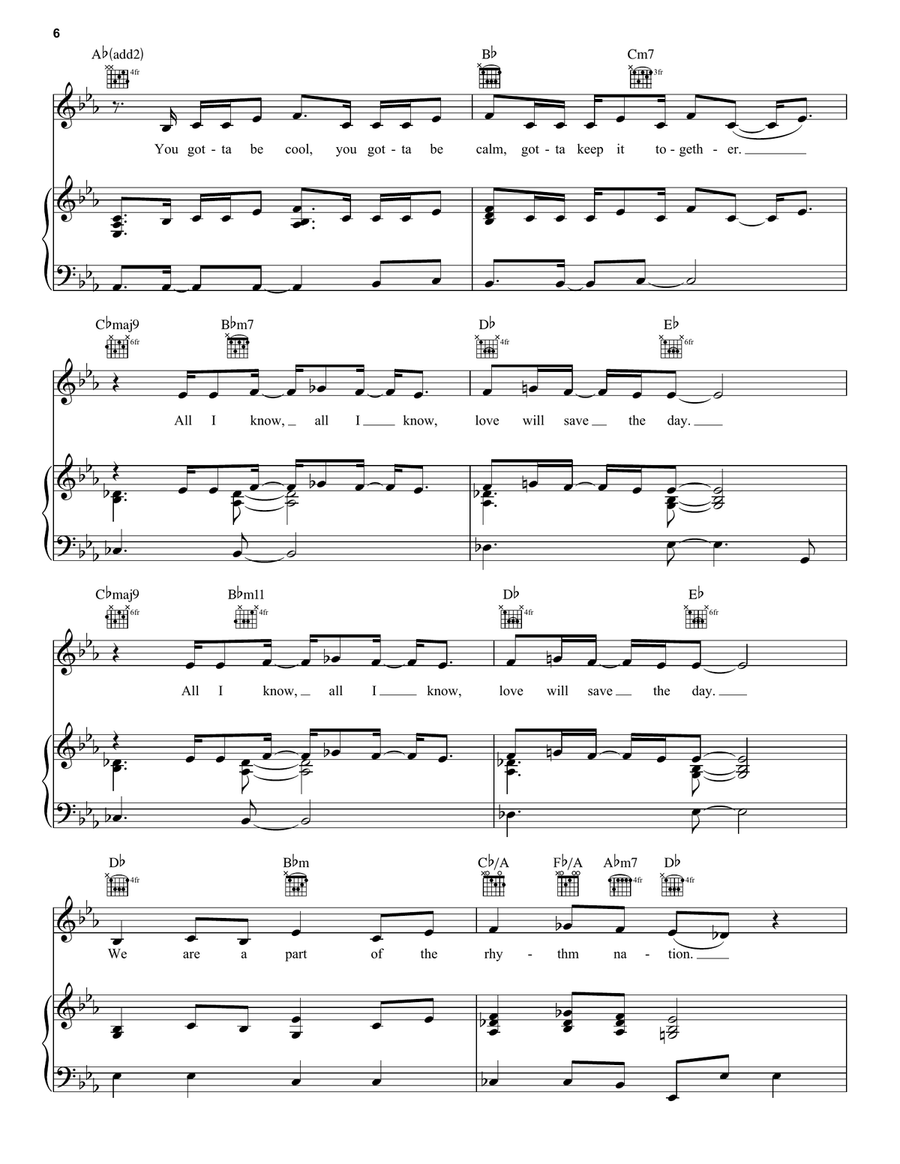 Rhythm Nation / You Gotta Be (from the Amazon Original Movie Cinderella) Piano, Vocal, Guitar scores gallery preview page 6