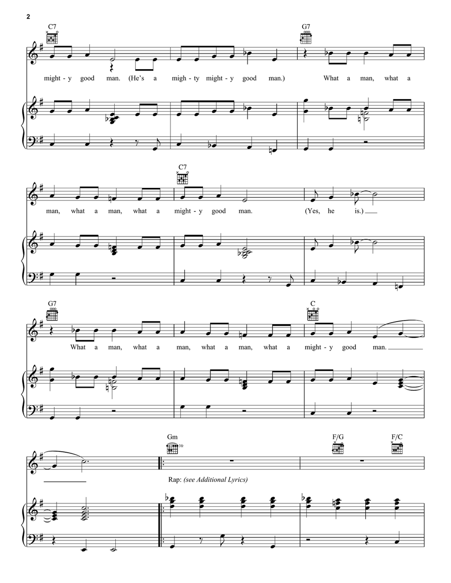 Whatta Man / Seven Nation Army (from the Amazon Original Movie Cinderella) Piano, Vocal, Guitar scores gallery preview page 2