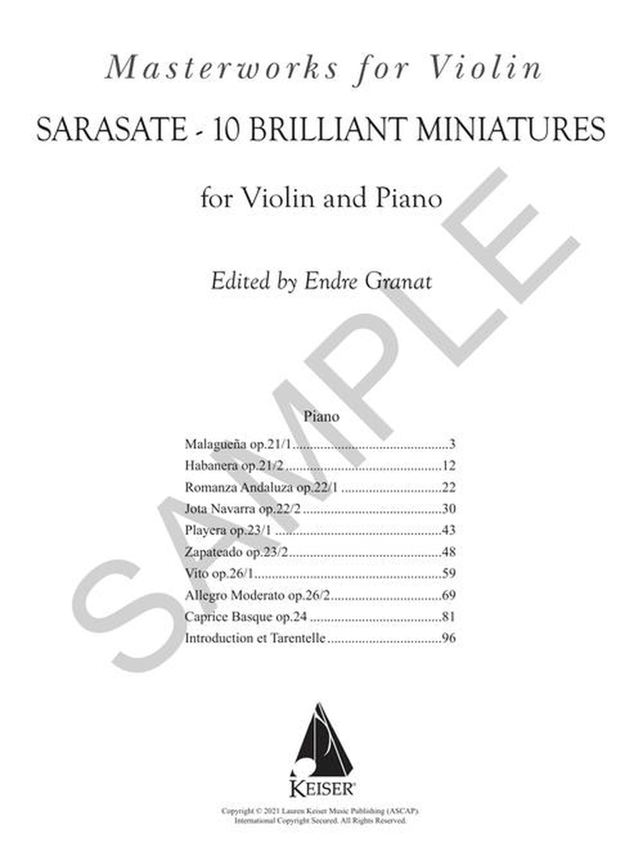 10 Brilliant Miniatures 10 Brilliant Miniatures Violin Solo scores gallery preview page 2