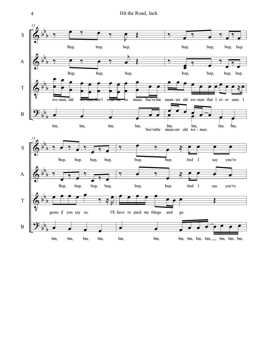 Hit The Road Jack Hit The Road Jack 4-Part scores gallery preview page 4