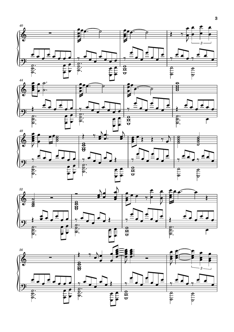 Always Somewhere Always Somewhere Piano Solo scores gallery preview page 3