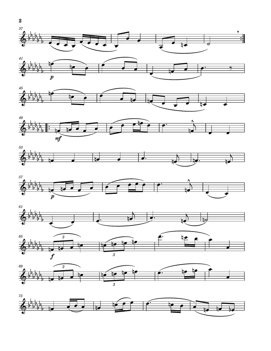 Sonata para Violín(Segundo Movimiento)-Beautiful things Op.5 No.19 Violin Solo scores gallery preview page 2